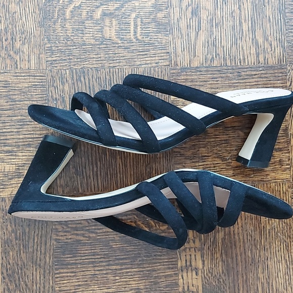 Cole haan grand series strappy mule sandals, black suede - Picture 2 of 6